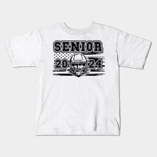 Senior 2024 Football player Student Gift Kids T-Shirt